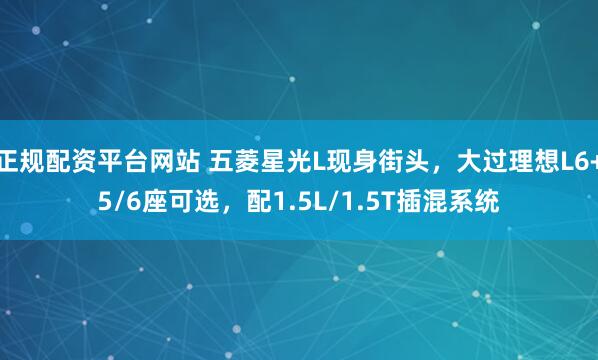 正规配资平台网站 五菱星光L现身街头，大过理想L6+5/6座可选，配1.5L/1.5T插混系统