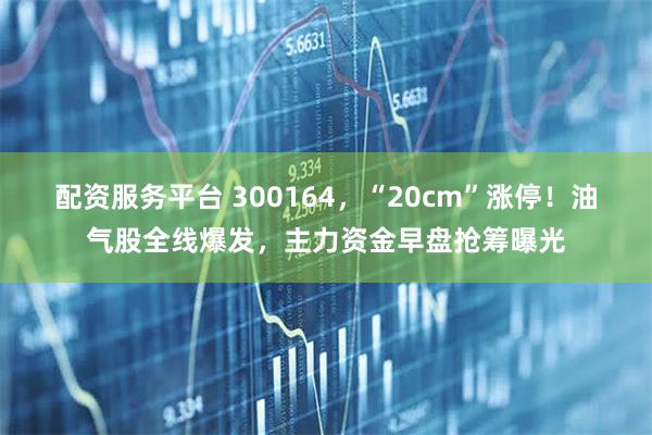 配资服务平台 300164，“20cm”涨停！油气股全线爆发，主力资金早盘抢筹曝光