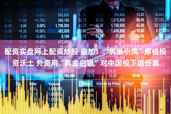 配资实盘网上配资炒股 追加！“筑巢引凤”厚植投资沃土 外资用“真金白银”对中国投下信任票